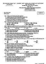 Đề khảo sát chất lượng môn Vật lý Lớp 12 - Mã đề 002 - Năm học 2018-2019 - Sở giáo dục và đào tạo Thanh Hóa